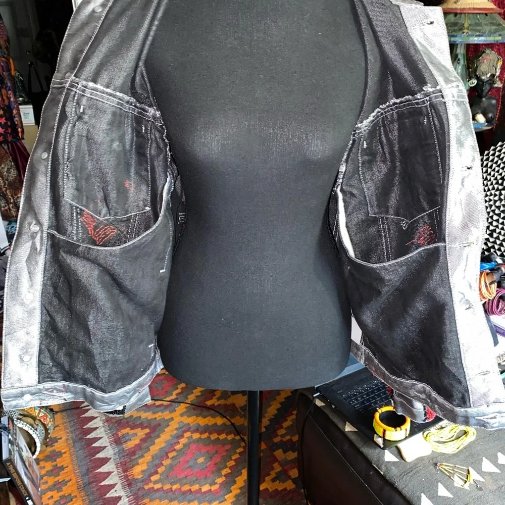 PETROLIO🖤Sequin❤️Snake🐍 Jacket🩶, ~size M - Picture 6 of 8